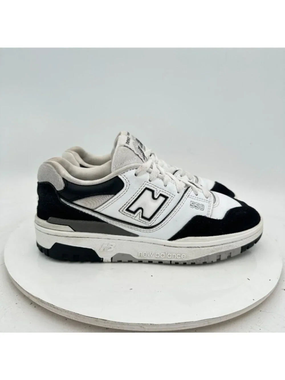 New Balance 550 Men Size 6 GSB550CA White Black Rain Cloud Low Top Shoes